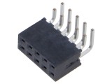 Conector şiruri pini mamă 10 PIN 2mm aurit THT soclu SAMTEC