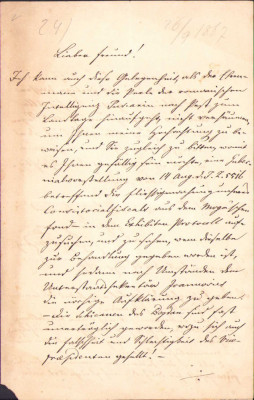 HST 360S Scrisoare olografă mitropolit Andrei Șaguna 1867 foto