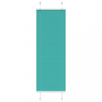 vidaXL Jaluzea plisată verde petrol 45x100 cm Lățime țesătură 44,4 cm foto
