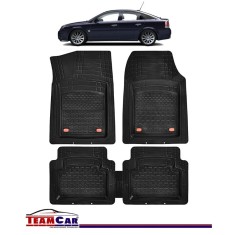 Covorase Auto TeamCar&reg; Tip Tavita Compatibile Opel Vectra C (2002-2008) Negru Material Rezistent