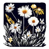 Cumpara ieftin Sticker decorativ, Flori, Negru, 61 cm, 10286ST, Oem