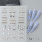 Autocolant pentru unghii, bandă flexibilă, STZ-J12