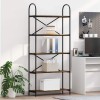 VidaXL Raft pentru cărți Stejar afumat 80 x 30 x 183 cm Lemn compozit