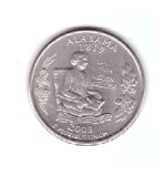 Moneda SUA 25 centi/quarter dollar 2003 P, Alabama 1819, stare foarte buna, America de Nord, Cupru-Nichel