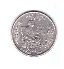 Moneda SUA 25 centi/quarter dollar 2003 P, Alabama 1819, stare foarte buna