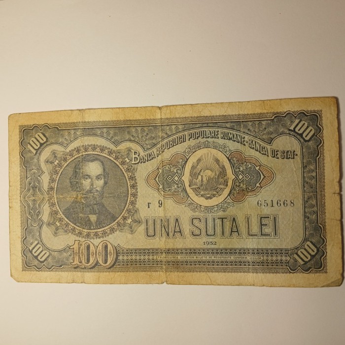 Di. 64 Bancnota 100 lei 1952 circulata