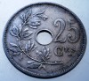 7.484 BELGIA 25 CENTIMES 1908 BELGIQUE, Europa, Cupru-Nichel