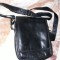 Borseta neagra barbati geanta umar sold piele NATURALA 4 compartimente,T.GRATUIT