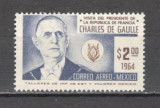 Mexic.1964 Posta aeriana-Vizita presedintelui Ch. de Gaulle PM.3, Nestampilat