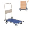 Carucior Platforma Transport Marfa PH-100, Pliabil, 150kg, Otel, Albastru/Alb
