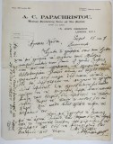 SCRISOARE COMERCIALA EXPEDIATA DE A.C. PAPACHRISTOU , NEGUSTOR LONDONEZ DE BLANURI , UNUI CLIENT BUCURESTEAN , 15 SEPT. 1937