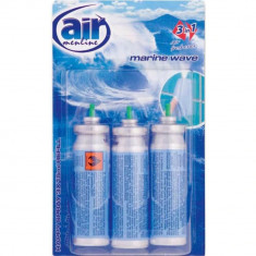 Rezerve Odorizant Spray AIR Marine Wave, 15 ml, 3 Buc/Set, Rezerve Odorizante Camera, Rezerve Odorizante Casa, Rezerve Odorizant Pulverizator de Camer