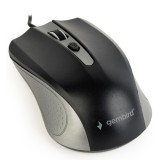 MOUSE GEMBIRD, PC sau NB, cu fir, USB, optic, 1200 dpi, butoane/scroll 4/1, , negru / gri, &quot;MUS-4B-01-GB&quot; (timbru verde 0.18 lei)