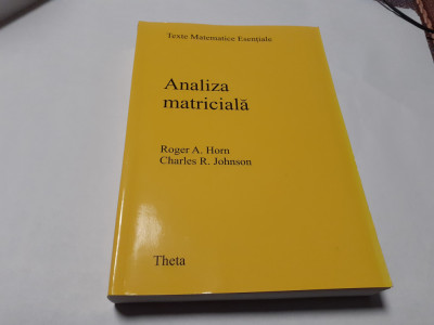 ANALIZA MATRICIALA ROGER A HORN/CHARLES R.JOHNSON RF9/1 foto