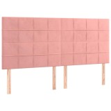 Cumpara ieftin Tablie de pat roz 160x5x118/128 cm catifea