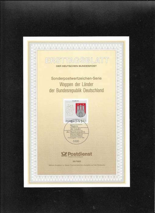 Germania FDC 39.1992