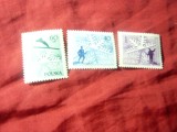 Serie Polonia 1957 - Ski , 3 valori