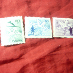 Serie Polonia 1957 - Ski , 3 valori