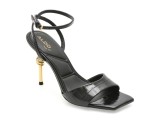 Sandale elegante ALDO negre, HARMONIOUS 001, din piele croco