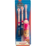 Periuta de dinti electrica copii Paw Patrol Skye, oscilanta 8000 miscari/min, 3 capete incluse, peri moi, IPX4, baterii AAA incluse, roz