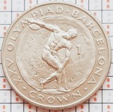 1549 Gibraltar 1 Crown 1991 1992 Summer Olympics, Barcelona Discus km 66, Europa