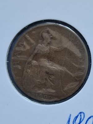 Half penny 1906 foto