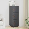 VidaXL Dulap &icirc;nalt, gri, 34x40x108,5 cm, lemn masiv de pin