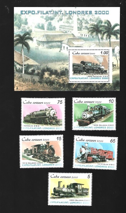 cuba locomative mnh