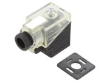 Conector cu Valvă Mufă Format A 18mm 3 PIN 90&deg;