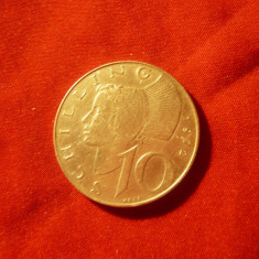 Moneda 10 schilling 1972 Austria argint , cal. f.buna