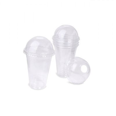 Pahare Unică Folosință, Set 15 Bucăți, Capacitate 480ml, Plastic Transparent foto