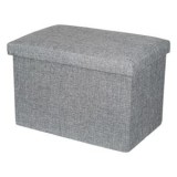 Taburet cu Spațiu de Depozitare, Gri, 45x30x30cm, CMCLASS