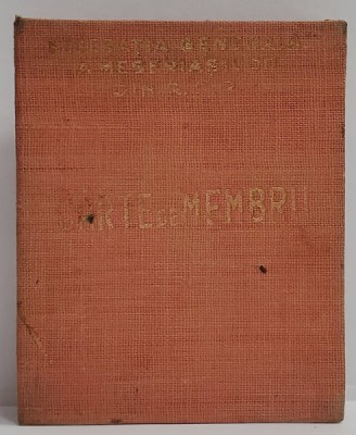 FEDERATIA GENERALA A MESERIASILOR DIN R.P.R , CARNET DE MEMBRU , 1951 foto