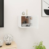 vidaXL Dulap TV montaj pe perete, alb, 30,5x30x30 cm