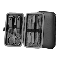 Trusa Manichiura si Pedichiura, Zamo&reg;, Material Inoxidabil, Culoare Neagra, 10 Piese