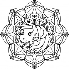 Sticker decorativ Mandala, Negru, 60 cm, 4817ST-3