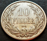 Moneda istorica 10 FILLER - AUSTRO-UNGARIA / UNGARIA, anul 1909 * cod 819, Europa