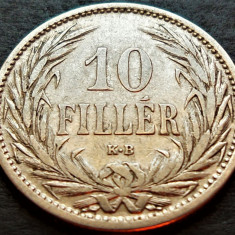 Moneda istorica 10 FILLER - AUSTRO-UNGARIA / UNGARIA, anul 1909 * cod 819