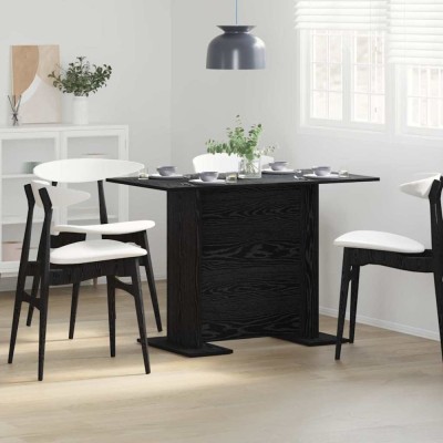 vidaXL Masă de dining Stejar negru 110 x 60 x 75 cm Lemn compozit 863166 foto