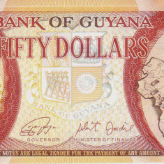 Bancnota Guyana 50 Dolari 2016 - P41 UNC ( comemorativa )