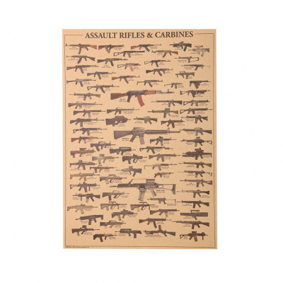 Poster Pusti de Asalt si Carabine, hartie antichizata, 51.5 x 36 cm foto