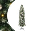 VidaXL Copac Artificial Slăb de Crăciun cu 150 LED Verde și alb 150 cm 3395283