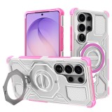 Husa Samsung Galaxy S26 Ultra Carbon Shield PRO roz cu inel magnetic si protectie militara
