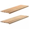 Gossi pervaz 2 buc lemn masiv de stejar netratat 140x40x2 cm
