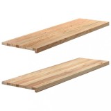 VidaXL Pervaz 2 buc lemn masiv de stejar netratat 140x40x2 cm