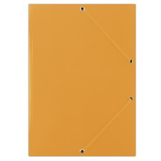 Mapa carton plastifiat cu elastic pe colțuri Donau A4 400gsm portocaliu