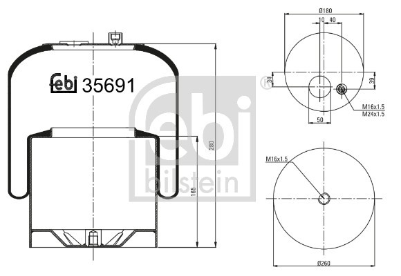 FEBI BILSTEIN 35691 Burduf, suspensie pneumatica