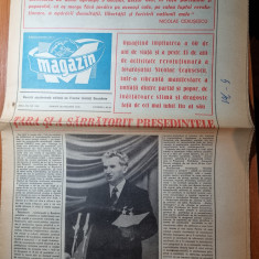 ziarul magazin 28 ianuarie 1978-tara l-a sarbatorit pe ceausescu,cristian gatu