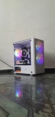 PC Gaming RGB Ryzen 5 5500&amp;amp; Rx 5700XT + Win 10 PRO | Full White foto