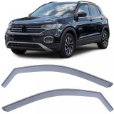 Deflector de vant, deflector de ploaie, protectie &icirc;mpotriva vantului, negru fum pentru VW T-Cross 2018-2023 Performance AutoTuning